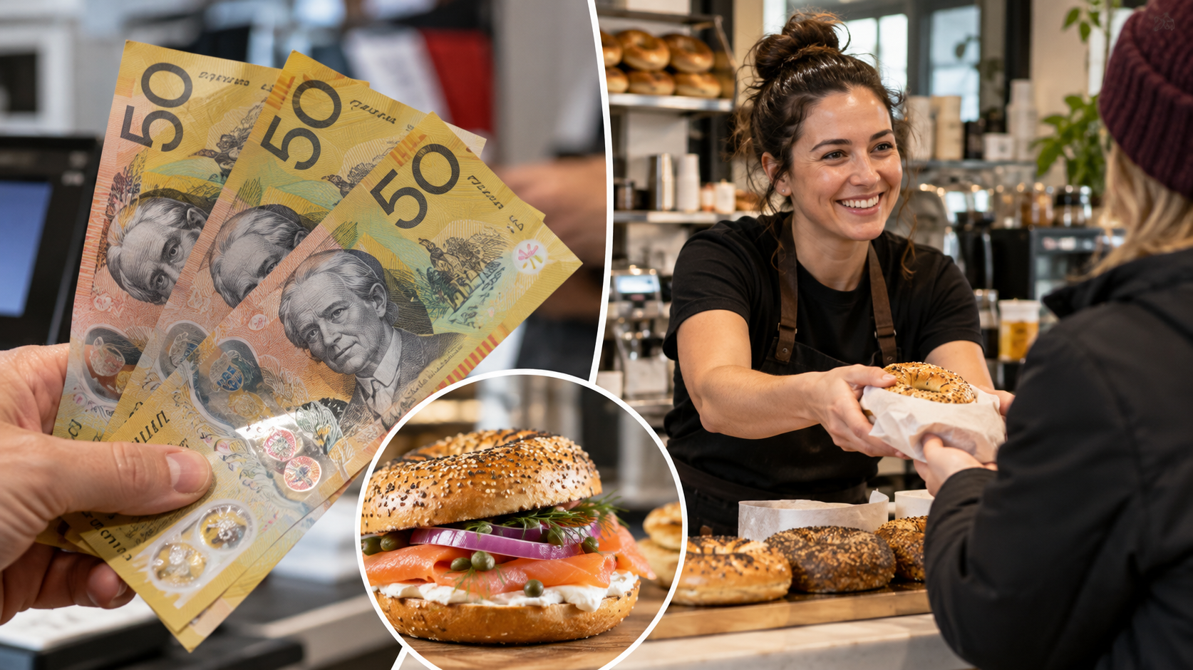 Fake  Notes Cost Sydney Bagel Shop 0 as Owner Offers Free Food to Aussies Struggling With Living Costs